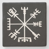 Dessous-de-verre En Pierre Vegvísir (Viking Compass) (Devant)