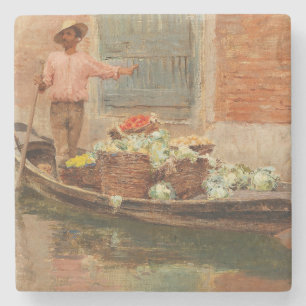 Dessous-de-verre En Pierre Vendeur de légumes à Venise (par Vincenzo Caprile)