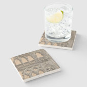 Dessous-de-verre En Pierre Venezia D'Oro (Côté)