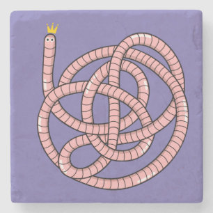 Dessous-de-verre En Pierre Ver à dessin en couronne