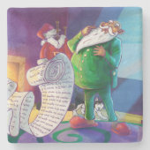 Dessous-de-verre En Pierre Vérifier deux fois Père Noël (Devant)