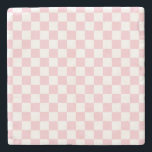 Dessous-de-verre En Pierre Vérifier le Motif de tableau de bord rose et blanc<br><div class="desc">à damiers Motif - damier rose clair et blanc.</div>