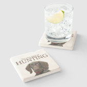 Dessous-de-verre En Pierre Véritable esprit de chasse grizzli (Côté)