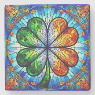 Dessous-de-verre En Pierre Verre Saint Patrick Jour de la Saint-Patrick Trèfl