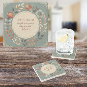 Dessous-de-verre En Pierre Verset biblique personnalisable de Humble Wreath