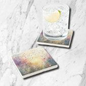 Dessous-de-verre En Pierre Verset Fleur sauvage couleur Christian