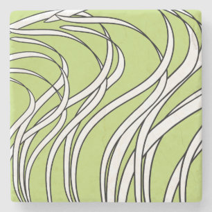 Dessous-de-verre En Pierre Vert citron vague sous-marine