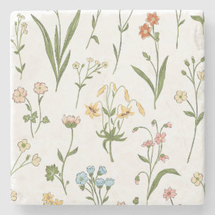 Dessous-de-verre En Pierre Vibrant Floral Medley