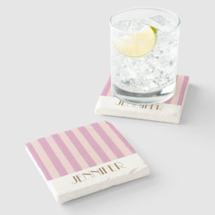 Dessous-de-verre En Pierre Vibrantes bandes colorées violet Mariage tendance