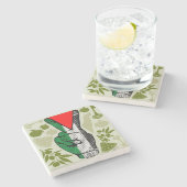 Dessous-de-verre En Pierre Victory Sign Hand Resistance Red Triangle Symbol (Côté)