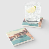 DESSOUS-DE-VERRE EN PIERRE VIE DE DÉSERT #3 (Côté)