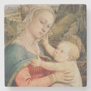 Dessous-de-verre En Pierre Vierge et enfant, c.1465