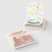 Dessous-de-verre En Pierre Vietnam Travel Art (Côté)