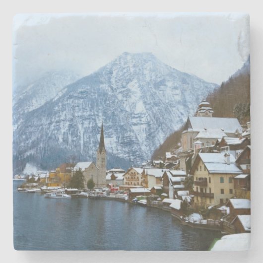 Dessous-de-verre En Pierre Village Hallstatt sur le lac - Salzbourg Autriche (Devant)