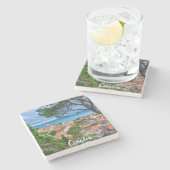 Dessous-de-verre En Pierre Ville croate d'Omis (Côté)