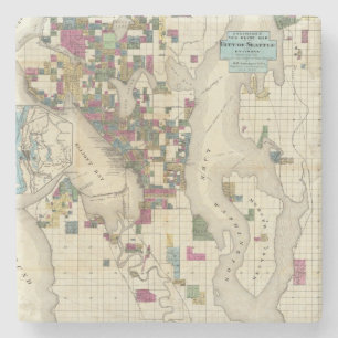 Dessous-de-verre En Pierre Ville de Seattle et d'environs