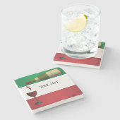 Dessous-de-verre En Pierre Vin Rouge Poulé (Côté)