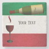 Dessous-de-verre En Pierre Vin Rouge Poulé (Devant)