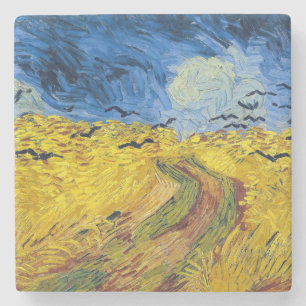 Dessous-de-verre En Pierre Vincent van Gogh - Champ de blé aux corbeaux