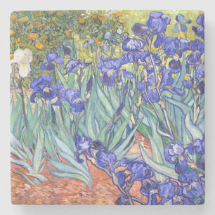 Dessous-de-verre En Pierre Vincent Van Gogh Irises Floral Vintage Fine Art