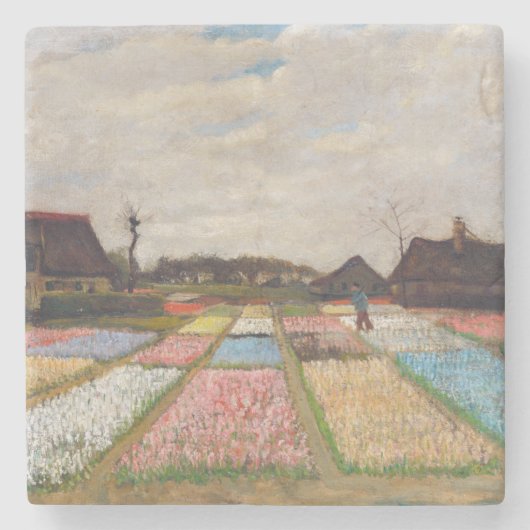 Dessous-de-verre En Pierre Vincent van Gogh - Lits à fleurs en Hollande (Devant)