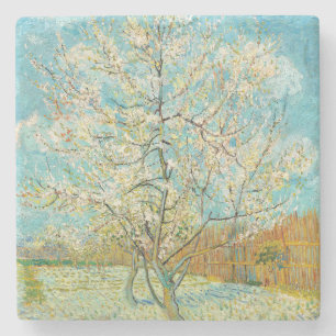 Dessous-de-verre En Pierre Vincent van Gogh - Pêcher rose en fleurs