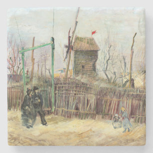 Dessous-de-verre En Pierre Vincent van Gogh - Scène de rue à Montmartre