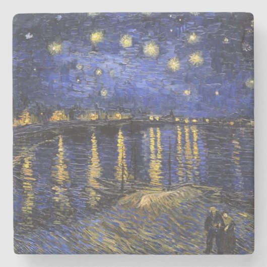 Dessous-de-verre En Pierre Vincent Van Gogh Starry Night Over The Rhone (Devant)
