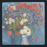 Dessous-de-verre En Pierre Vincent van Gogh - Vase avec Cornflowers & Poppies<br><div class="desc">Vase avec des fleurs de Cornouailles et des pavots - Vincent van Gogh,  Huile sur toile,  1887,  Paris</div>