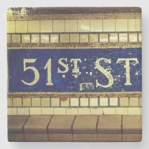 Dessous-de-verre En Pierre Vintage 51ème rue, Manhattan, New York