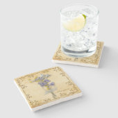 Dessous-de-verre En Pierre Vintage Beautiful Beige (Côté)