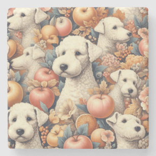 Dessous-de-verre En Pierre Vintage Bedlington Terrier sans fil