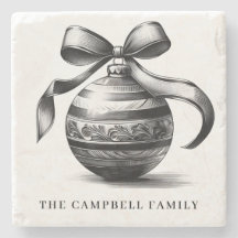 Vintage Noël Ornement Nom de famille