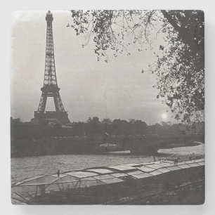 Dessous-de-verre En Pierre Vintage Paris Tour Eiffel coucher de soleil