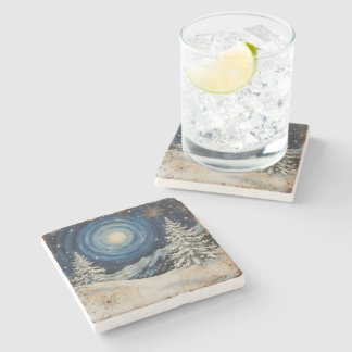 Dessous-de-verre En Pierre Vintage Winter Christmas Escape