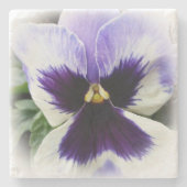 Dessous-de-verre En Pierre violet profond sur blanc (Devant)
