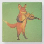 Dessous-de-verre En Pierre Violon : Renard (Devant)