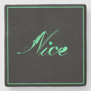 Dessous-de-verre En Pierre Visage de Nice Green