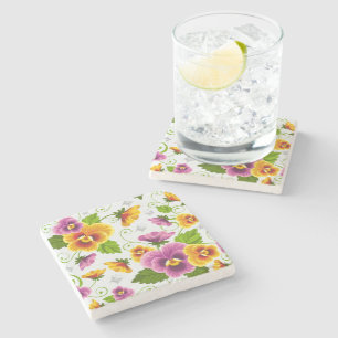 Dessous-de-verre En Pierre Vivid fleurs de pansement