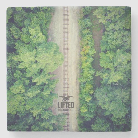 Dessous-de-verre En Pierre Voies de train (Devant)