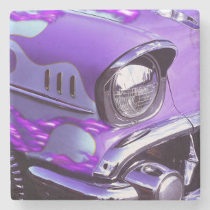 Dessous-de-verre En Pierre Voiture classique : Chevrolet avec le capot