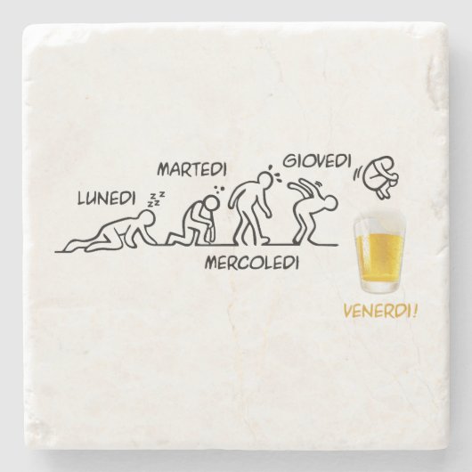 Dessous-de-verre En Pierre Volution de la bière (Devant)