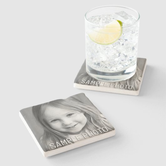 Dessous-de-verre En Pierre Votre image faite sur commande (Côté)