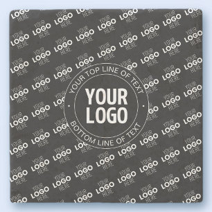 Dessous-de-verre En Pierre Votre logo et texte personnalisable avec un motif