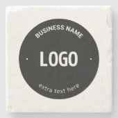 Dessous-de-verre En Pierre Votre logo, image ou conception et texte modifiabl (Devant)