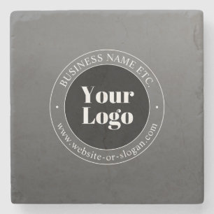 Dessous-de-verre En Pierre Votre logo ou design d'entreprise & texte modifiab