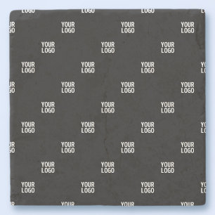 Dessous-de-verre En Pierre Votre logo ou toute image   Bandes diagonales