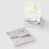 Dessous-de-verre En Pierre Voyage d'hiver à travers la neige à Noël (Côté)