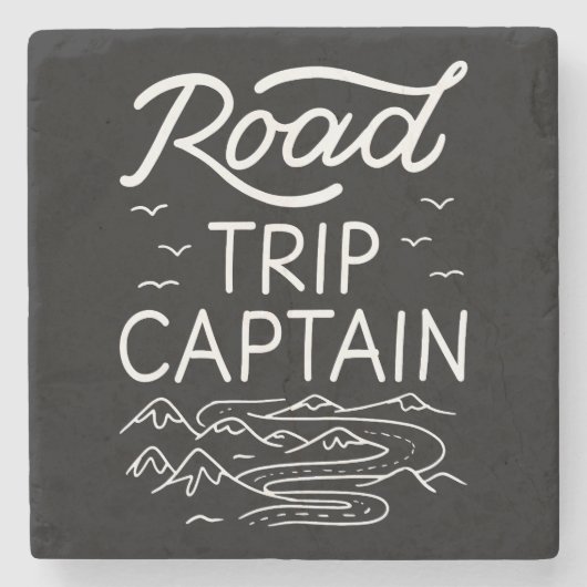 Dessous-de-verre En Pierre Voyage sur route Capitaine I (Devant)