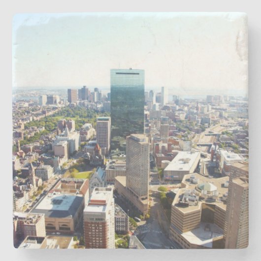 Dessous-de-verre En Pierre Vue aérienne de Boston 2 (Devant)